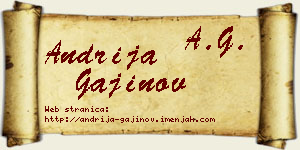 Andrija Gajinov vizit kartica